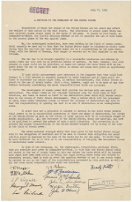 Szilard
petition July 17, 1945 - small image
